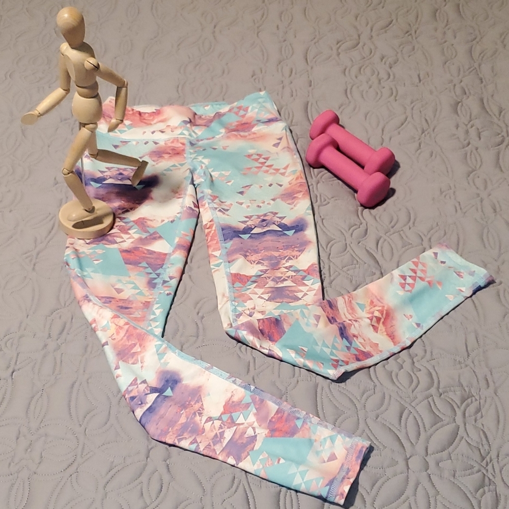 Geometric print full length leggings xs